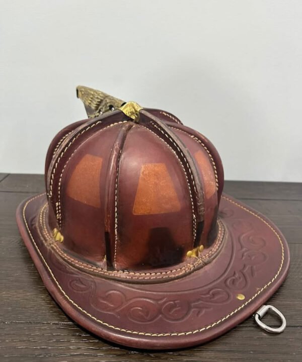 2019 Cairns N5A New Yorker Natural Leather Fire Helmet - Image 2