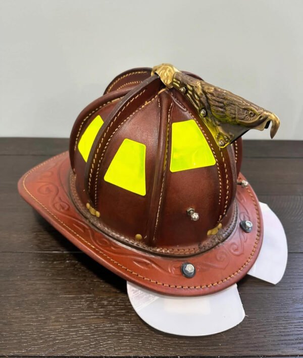 NEW Cairns N5A New Yorker Leather Fire Helmet. - Image 5